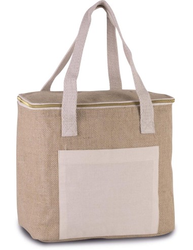 KIM-KI0353-JUTE COOL BAG - MEDIUM SIZE